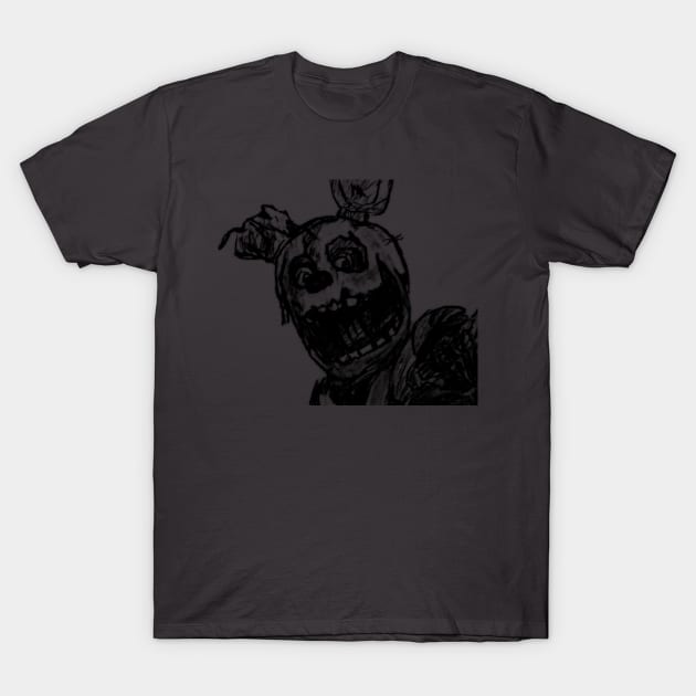 Springtrap Digitized Charcoal Design T-Shirt by Not Like The Otters